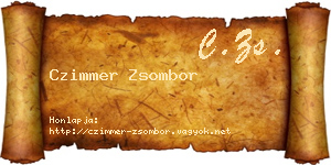 Czimmer Zsombor névjegykártya